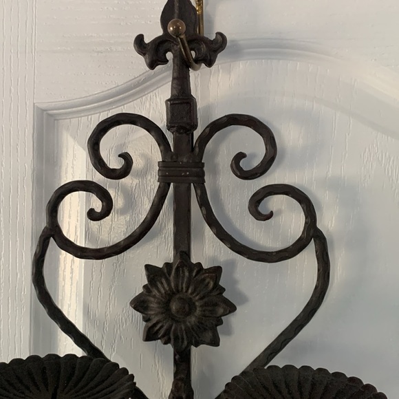 Cast iron wall sconces‎ brown traditional vintage moody with crystal - Picture 9 of 11